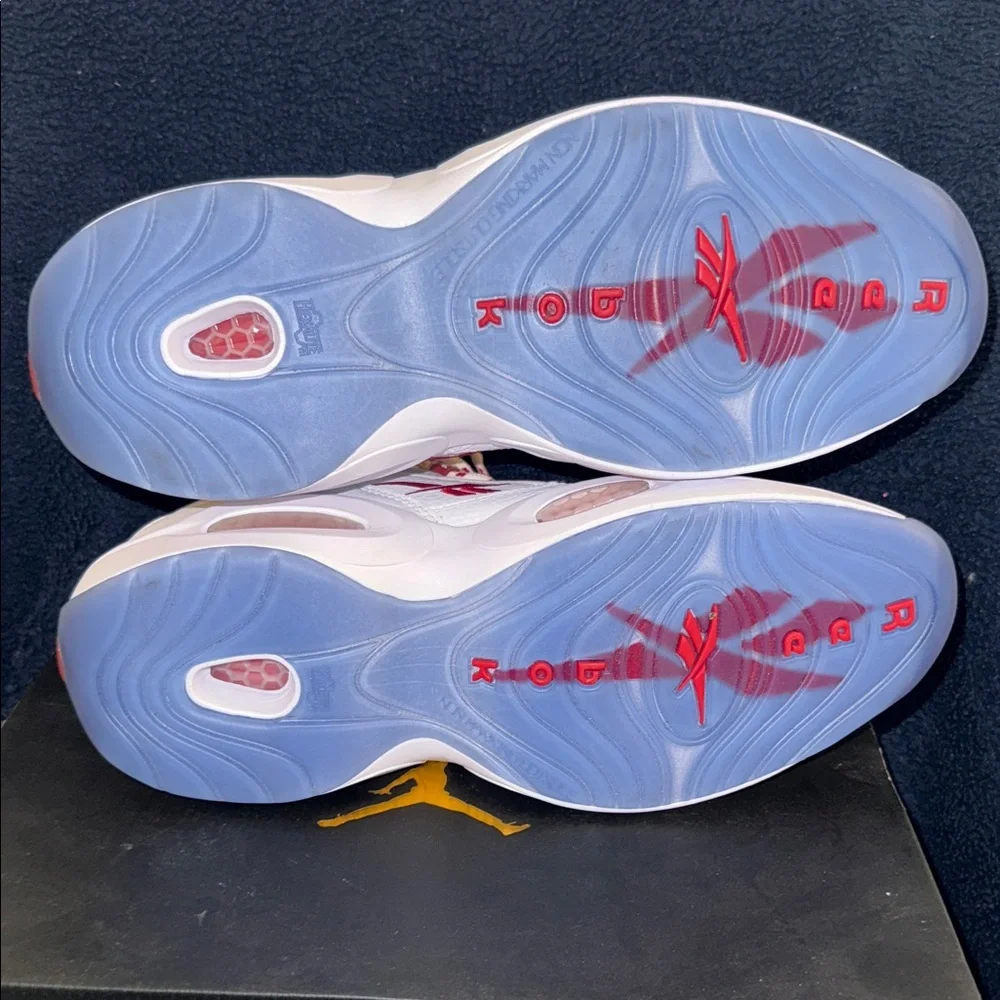 Reebok Question Red White High-Top Sneakers - Picture 8 of 10